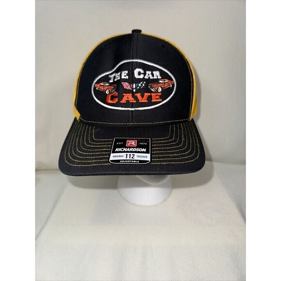 Richardson Snapback Black And Yellow Style 512 Large Hat NEW - Picture 1 of 5
